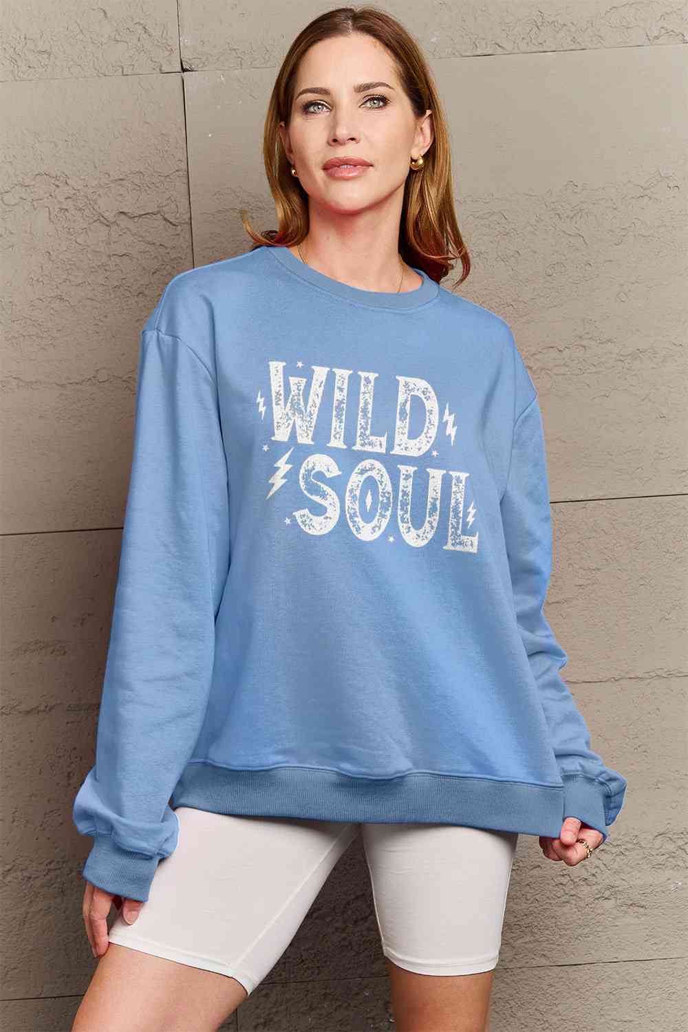 Wild Soul Sweatshirt  Misty  Blue S 