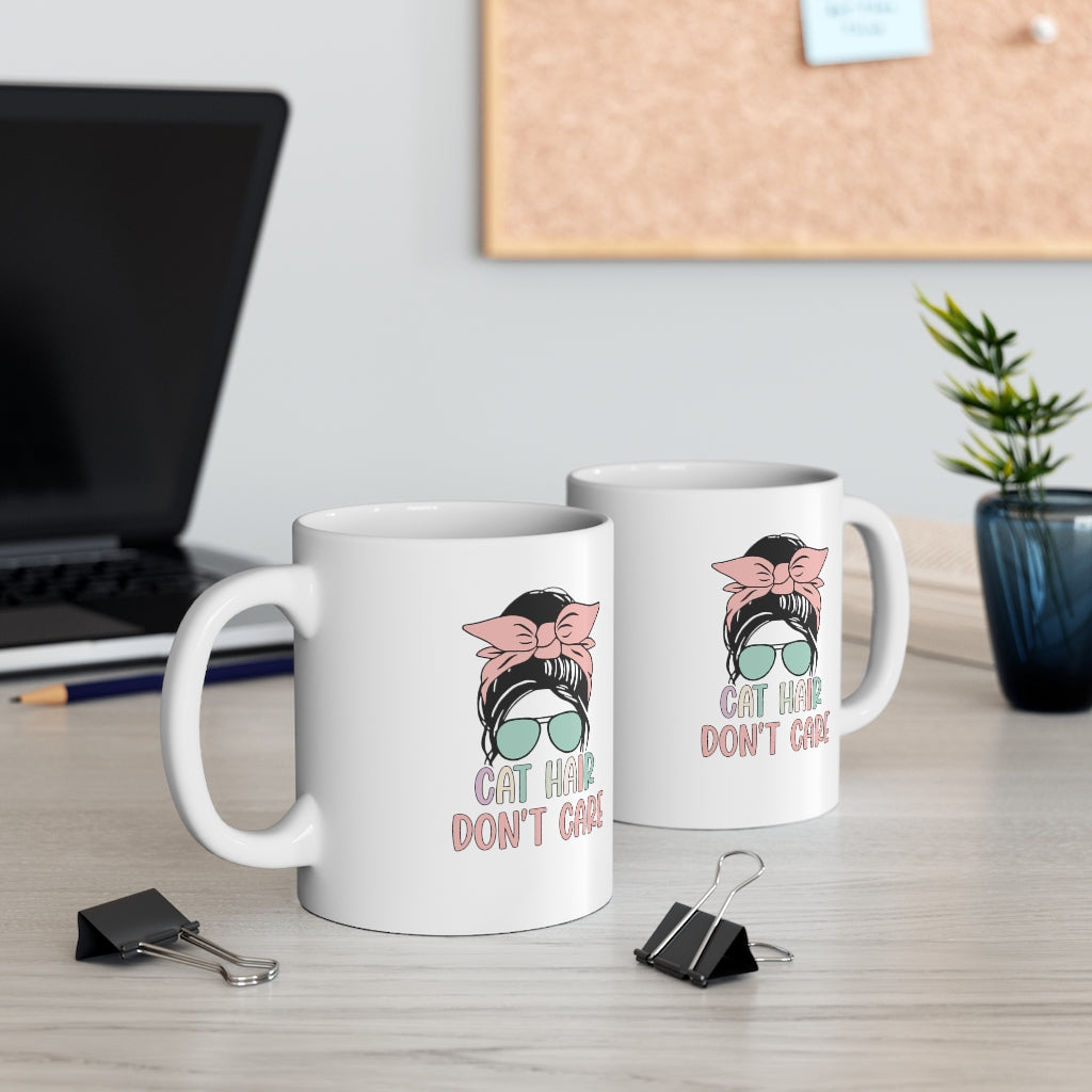 Cat Hair Don't Care Coffee Mug Mug   