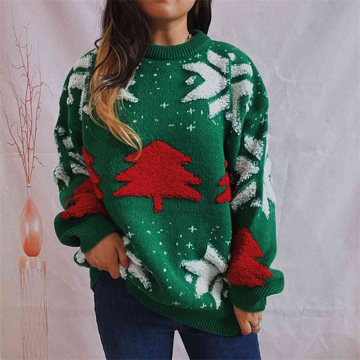 A Cozy Christmas Sweater  Green S 