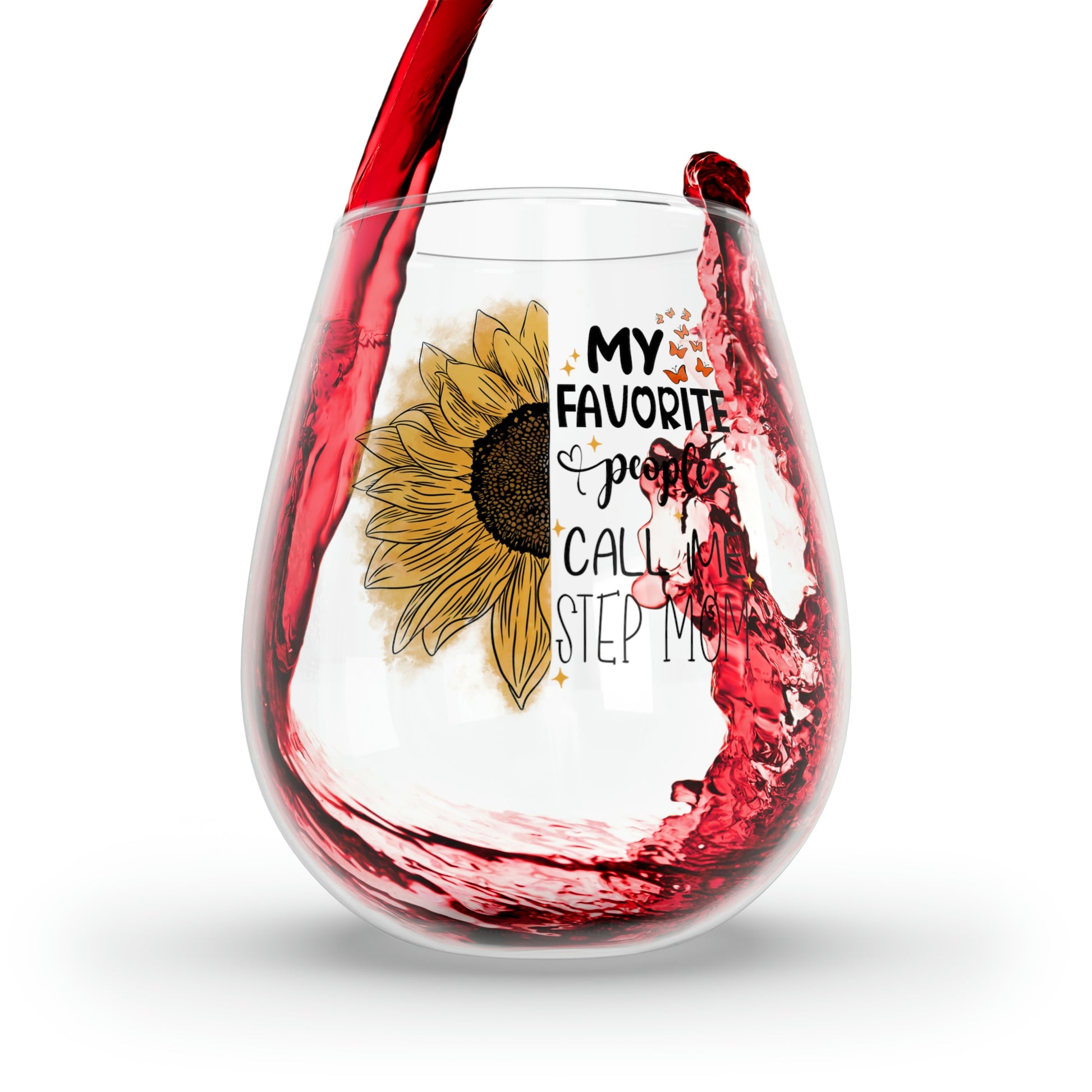 My Favorite People Call Me Stepmom Wine Glass Mug   