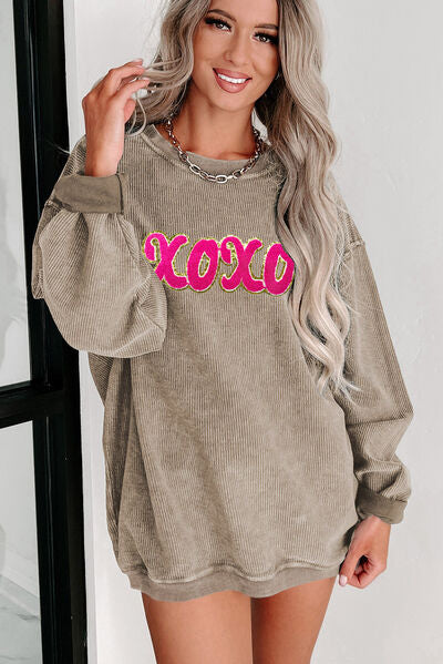 XOXO Dropped Shoulder Sweatshirt    