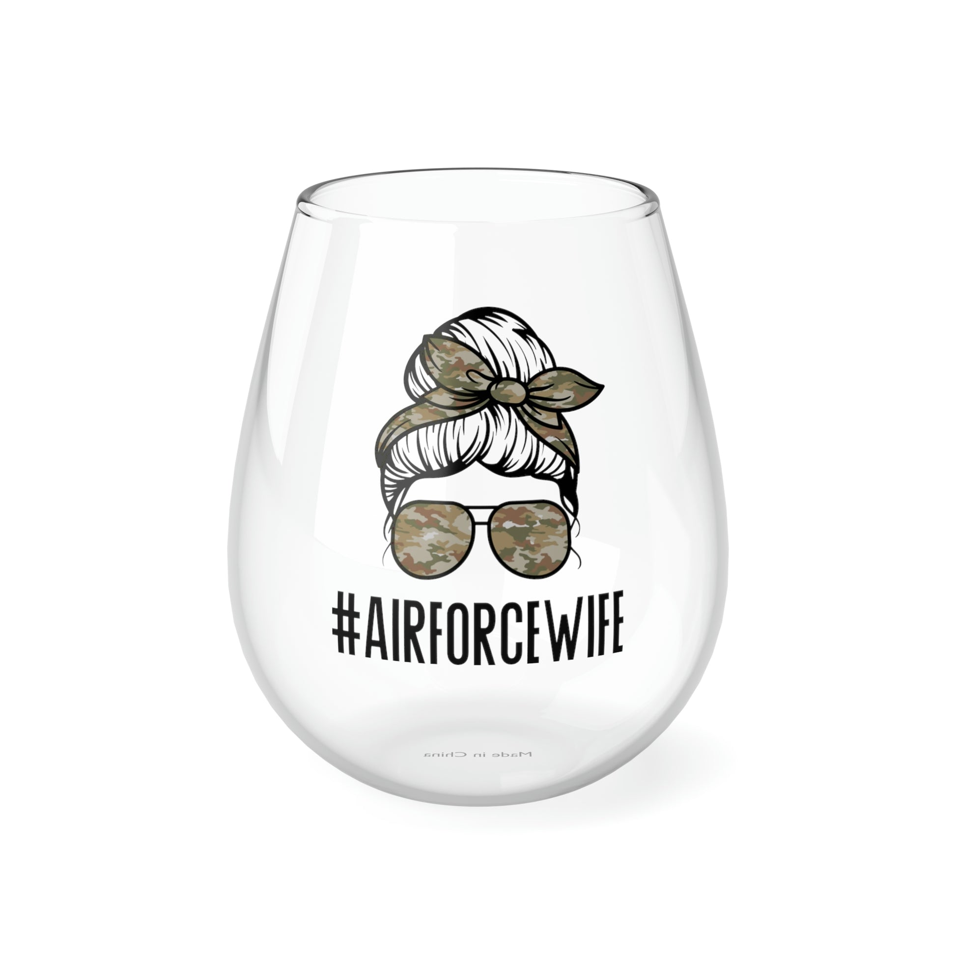 #AirForceWife Wine Glass Mug   